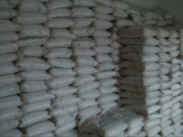 Tonnes of rice dropped by Dr. Wole Oluyede at the APC secretariat fo be distributed to party members. 