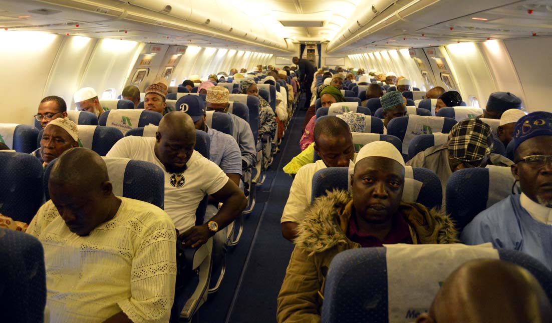 Passengers on board Med-View Airline Lagos-Jeddah via Kaduna and Kano