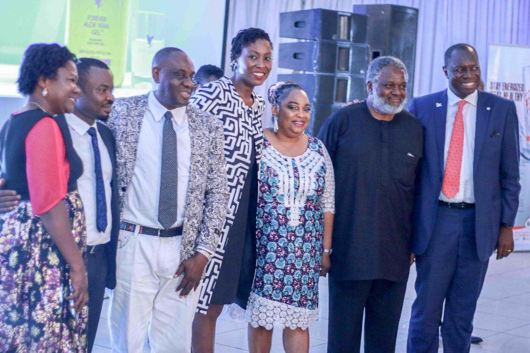 L-R: Justina Ekperigin, Daniel Ikechukwu, John Ekperigin, Oma Attah, Cynthia Uchaguwa, Clement Idigo and Jean-Baptiste Amichia, at the event.