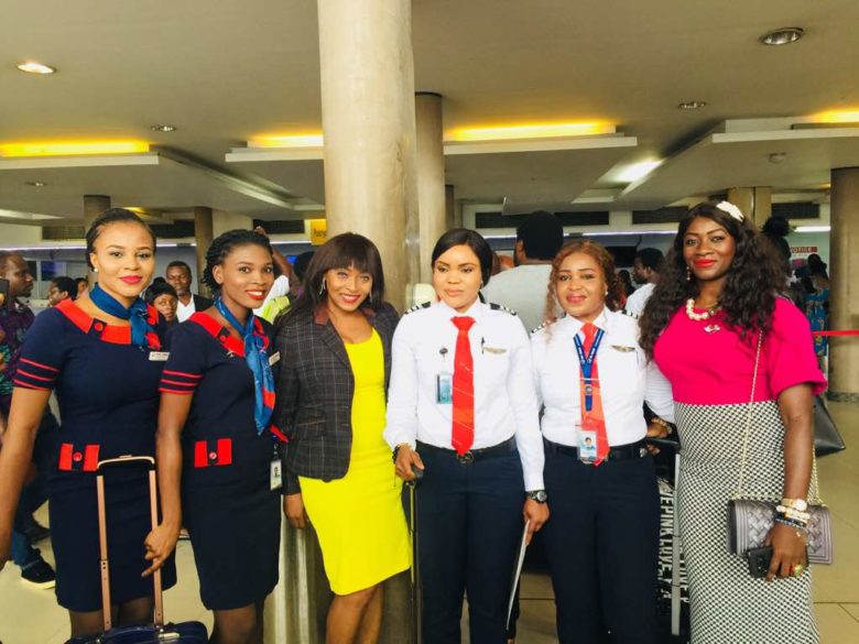 Air Peace all-female crew flight gets rousing ovation in Lagos, Abuja ...